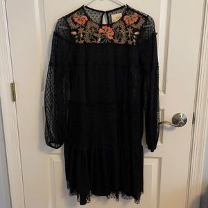 Maeve Black Long Sleeve Dress